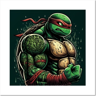 Gangster Ninja Turtles with tattoo Posters and Art